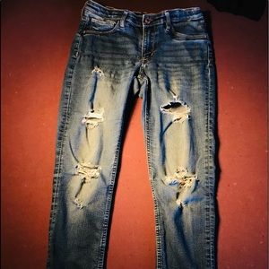 blue demon ripped jeans